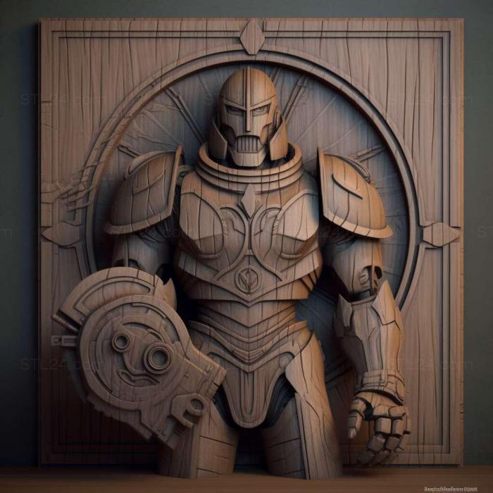 Characters (st iron giant 4, HERO_2708) 3D models for cnc